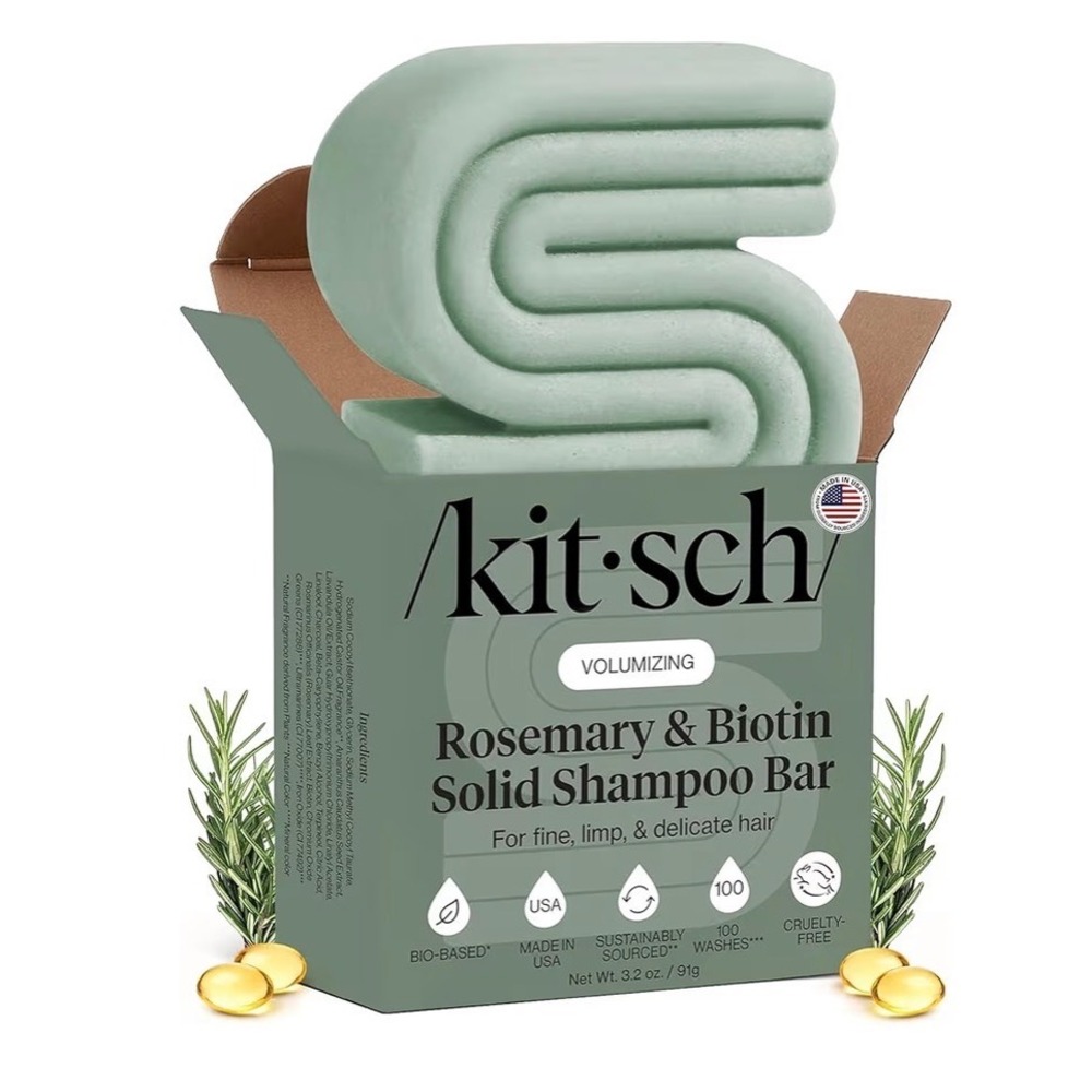 Kitsch Shampoo Bar Rosemary & Biotin Volumizing Hair Growth Fine Hair 3.2oz New